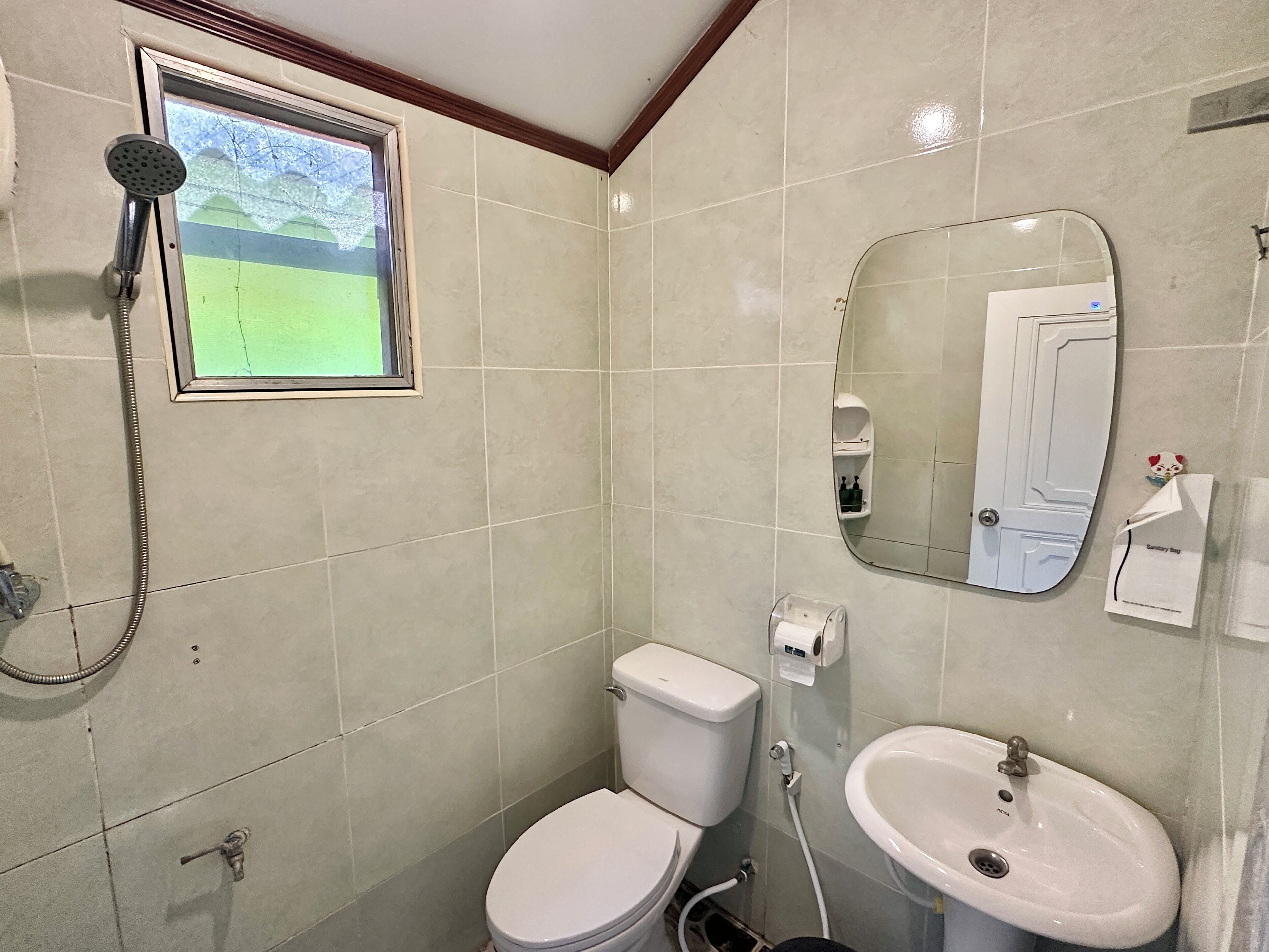 superior double room (pool access) | bathroom | shower, free toiletries, hair dryer, towels