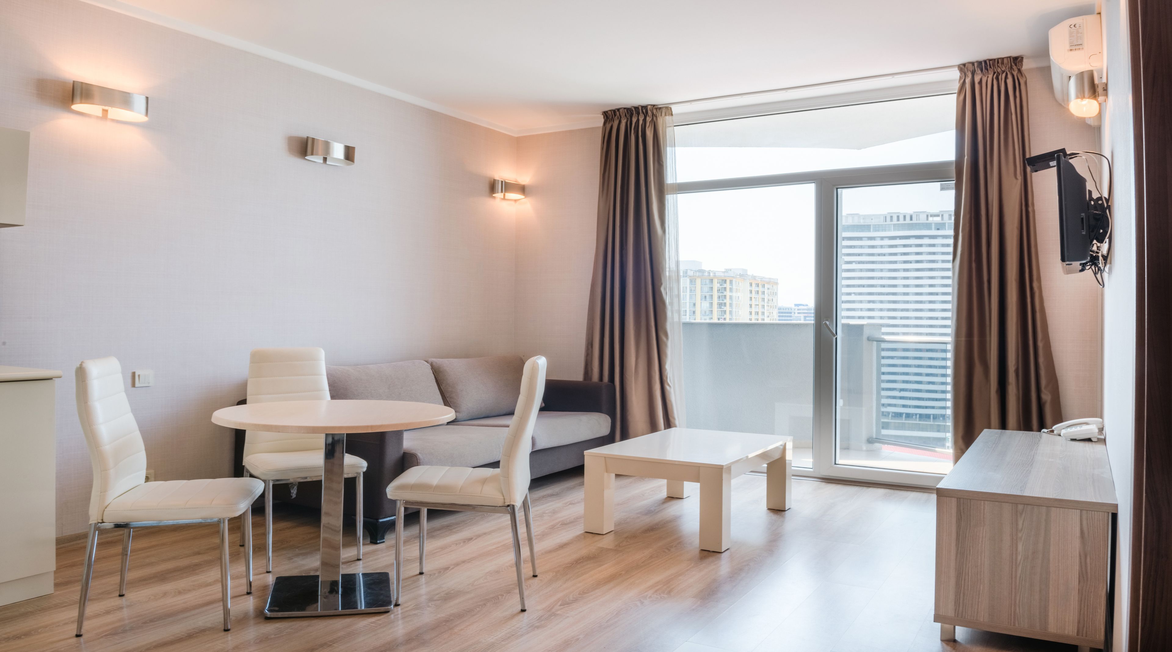 Apartment, 1 Bedroom | Living area | Flat-screen TV, pay movies