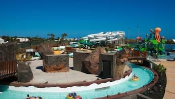 Enjoy a refreshing swim in the central pool surrounded by natural rock formations and a spacious deck.