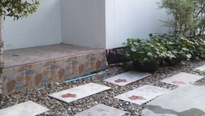 Huis, 1 slaapkamer, aan tuin | Terras