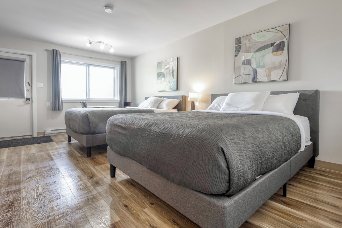 Standard Room, 2 Queen Beds | Desk, free WiFi, bed sheets, wheelchair access