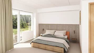 Comfort tweepersoonskamer | 1 slaapkamer, een bureau, geluiddichte muren