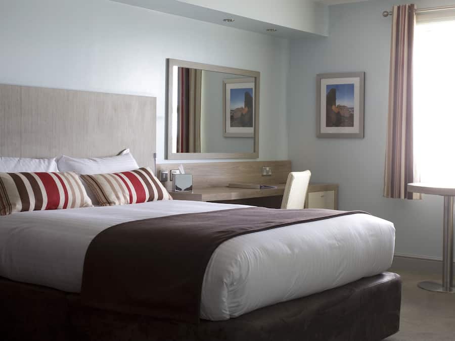 Hypo-allergenic bedding available, desk, iron/ironing board (on request)
