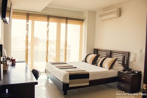 Ropa de cama de alta calidad y minibar