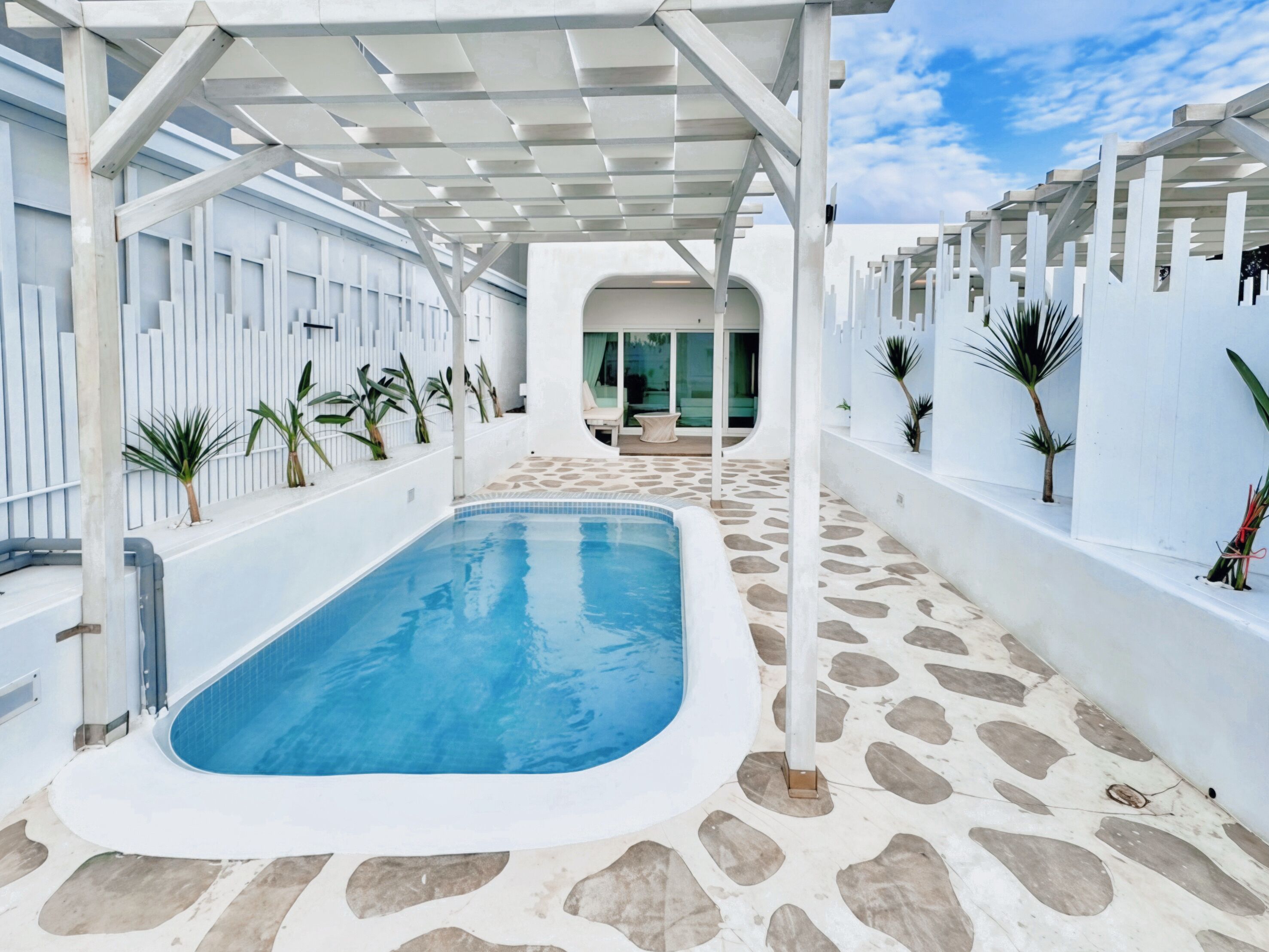 Chambre Double Deluxe, 1 très grand lit, vue cour intérieure, côté jardin | Terrasse/Patio