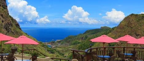 Lunch and dinner served, sea views