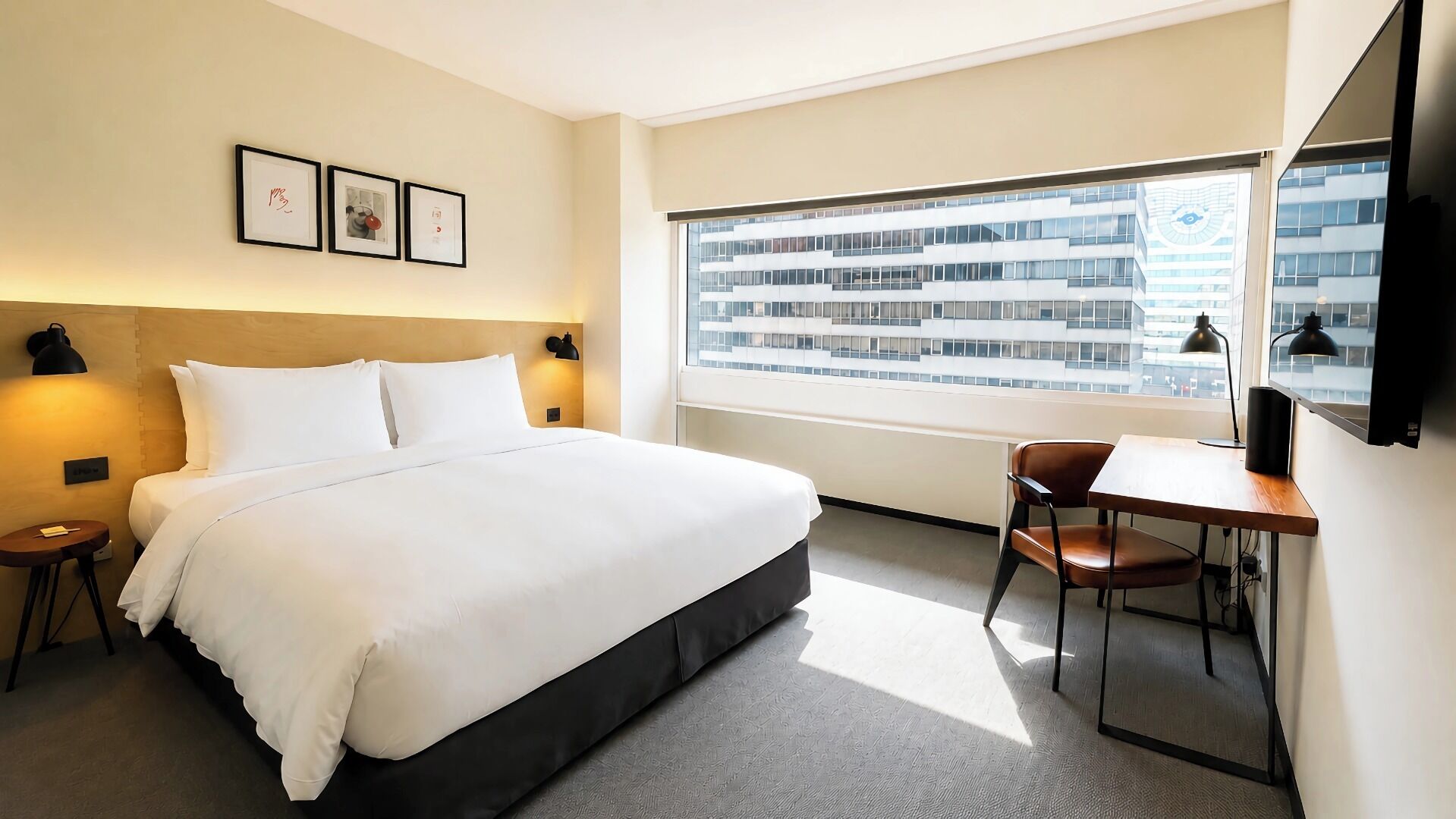 Medium Queen City View Room | Premium bedding, down duvets, in-room safe, desk