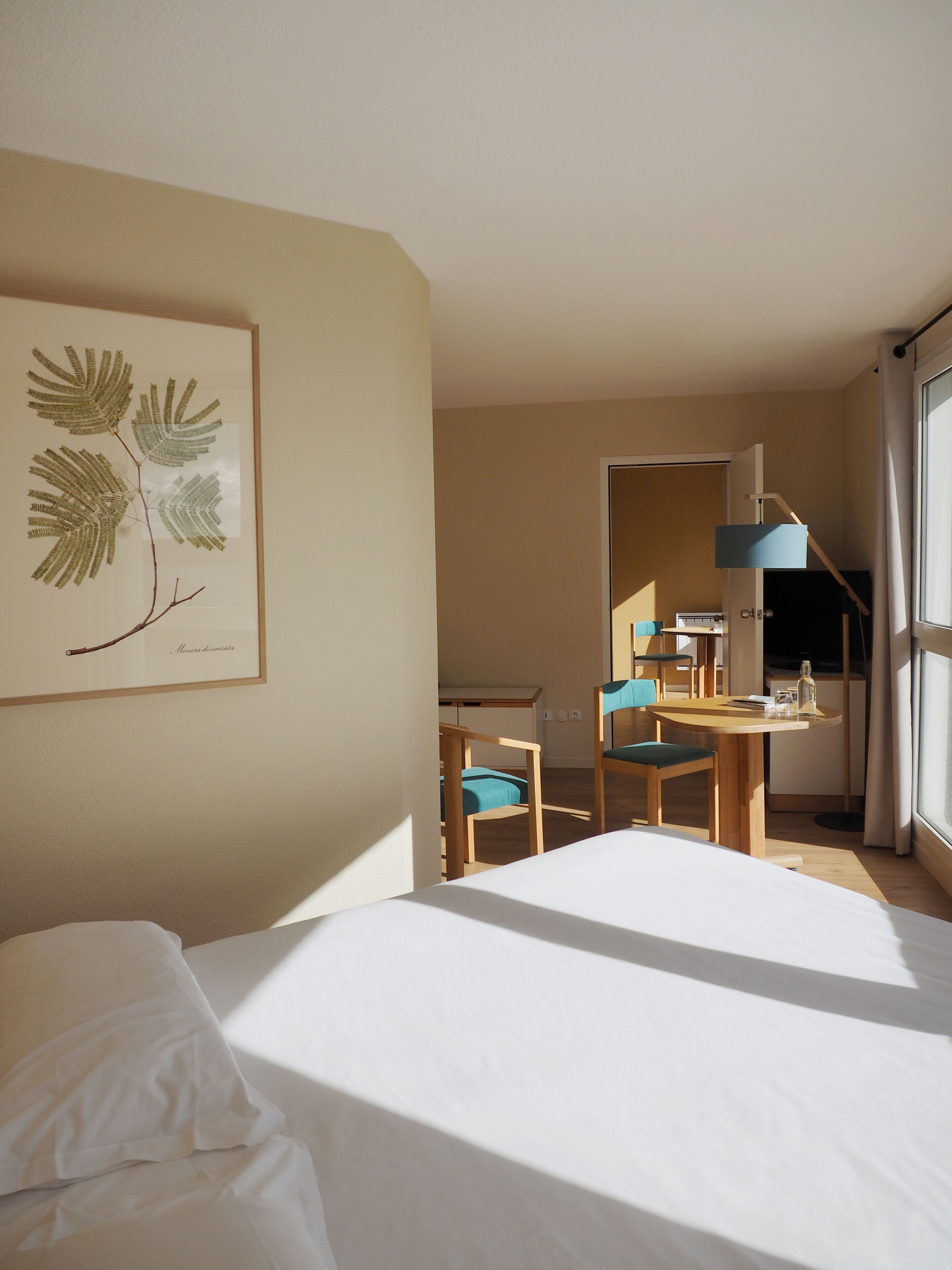 classic double room, partial ocean view | premium bedding, select comfort beds, desk, blackout curtains