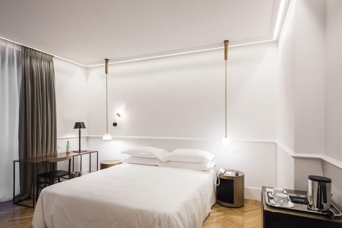 1 bilik tidur, peralatan tempat tidur premium, gebar bulu kapas