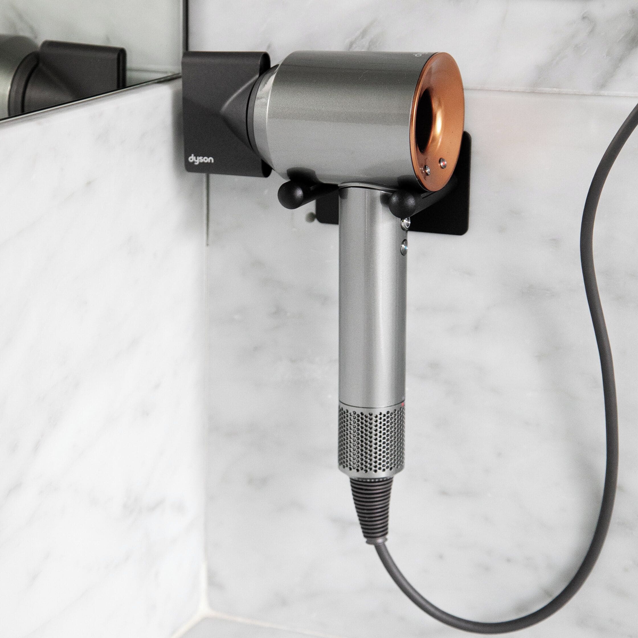 rainfall showerhead, hair dryer, slippers, bidet