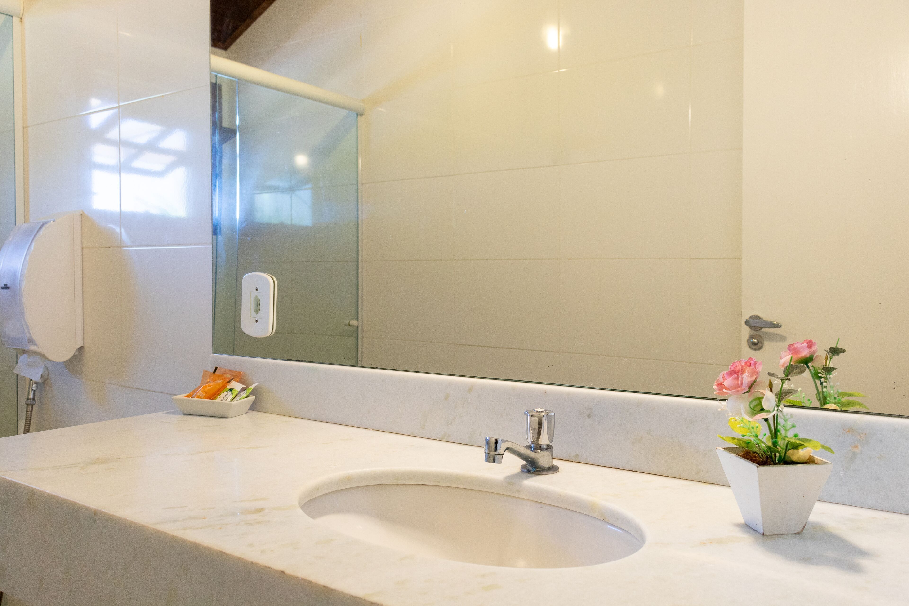 Bathroom | Shower, hair dryer, towels