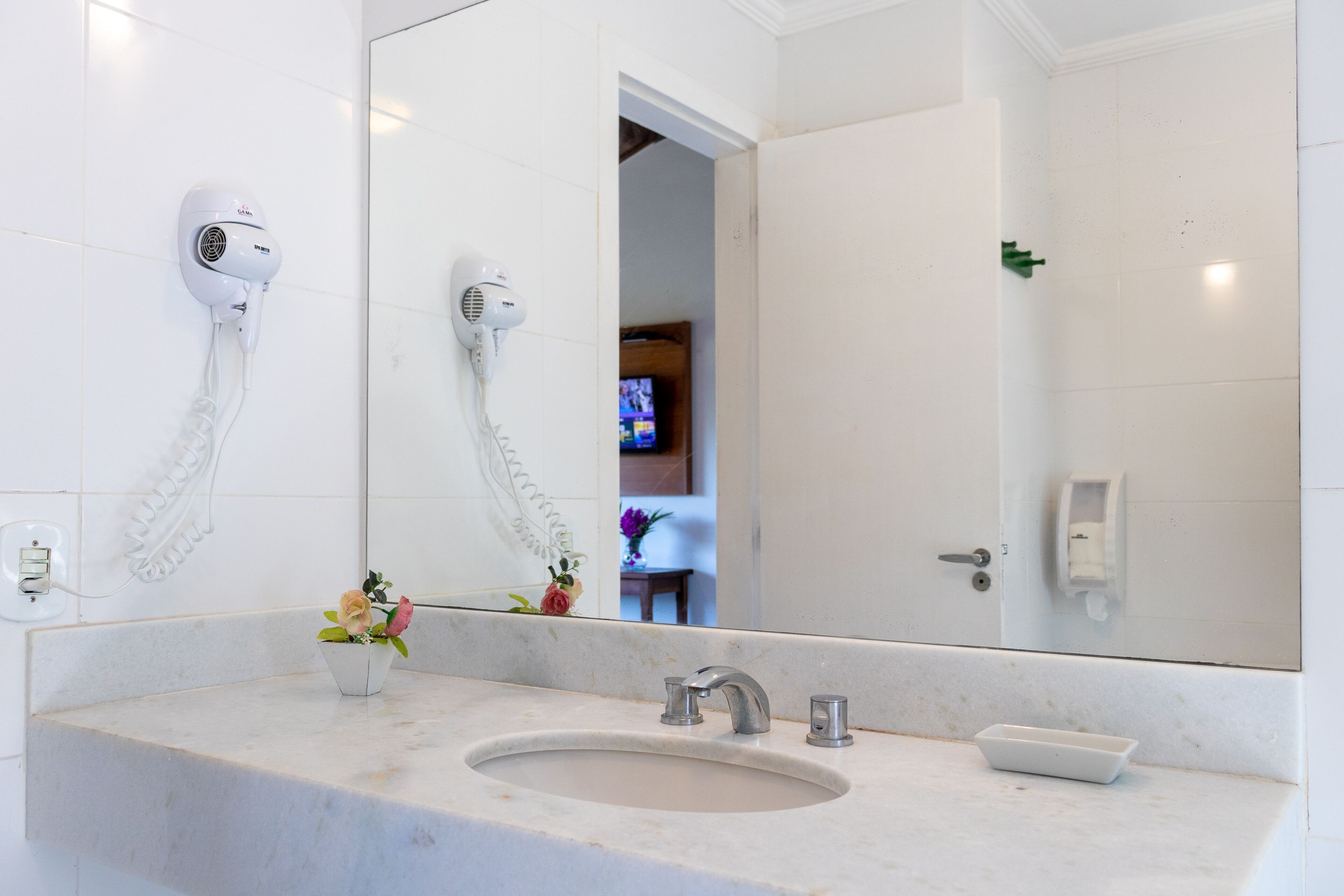 Bathroom | Shower, hair dryer, towels