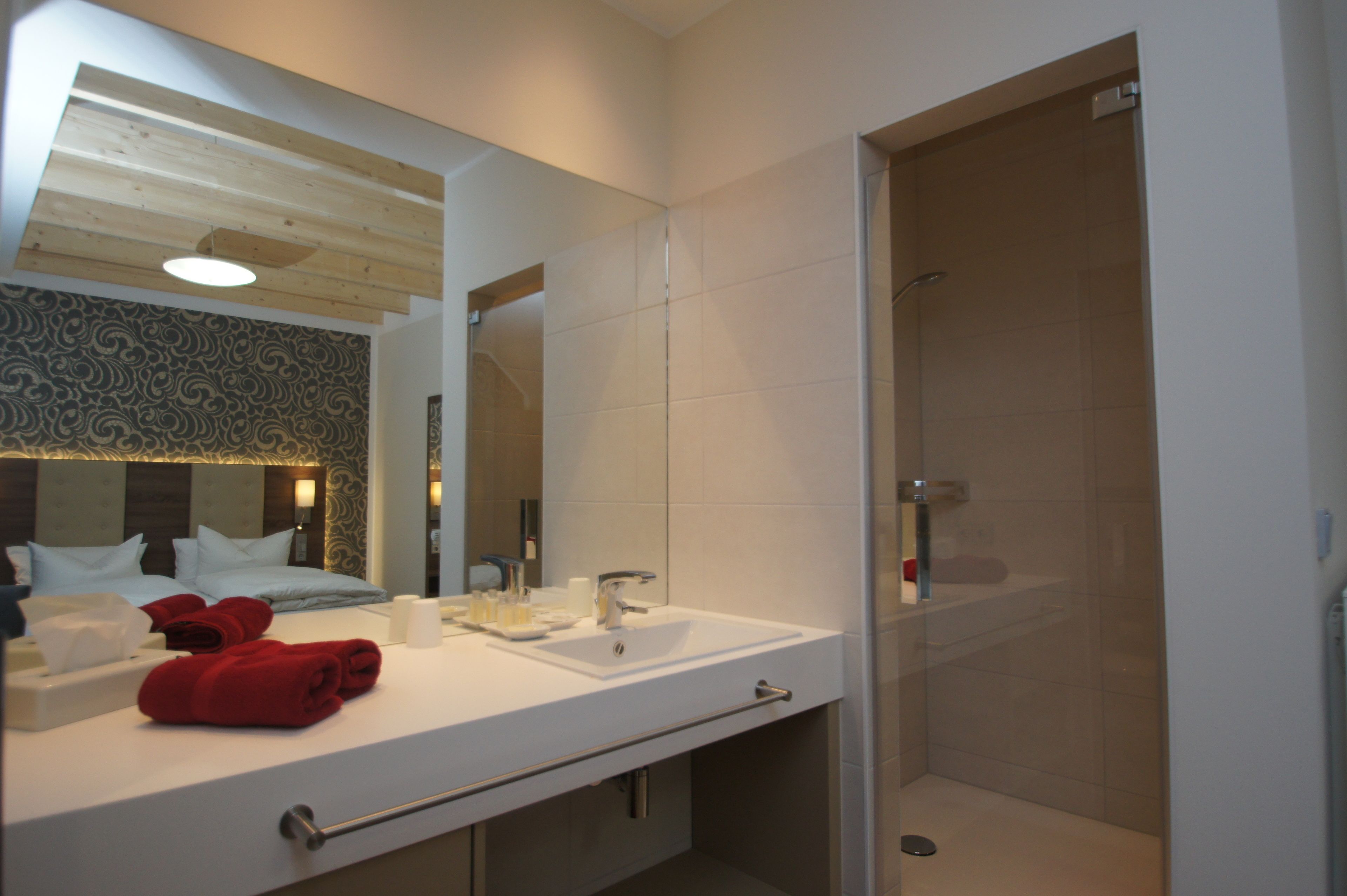 comfort double room | premium bedding, individually decorated, desk, blackout curtains