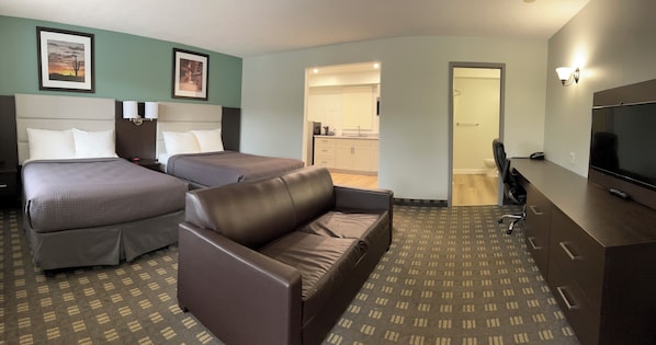 Suite, 2 lits doubles, cuisine