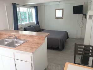 Kamar, 1 Tempat Tidur Queen | Area keluarga | TV