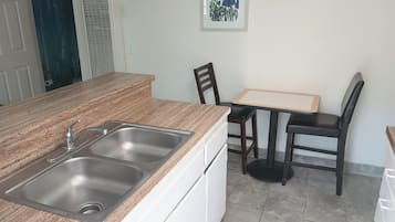 Fridge, microwave, coffee/tea maker