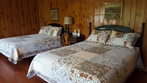 Cabin, 2 Double Beds, Mountain View | Bed sheets - Pisgah View Ranch (Candler)