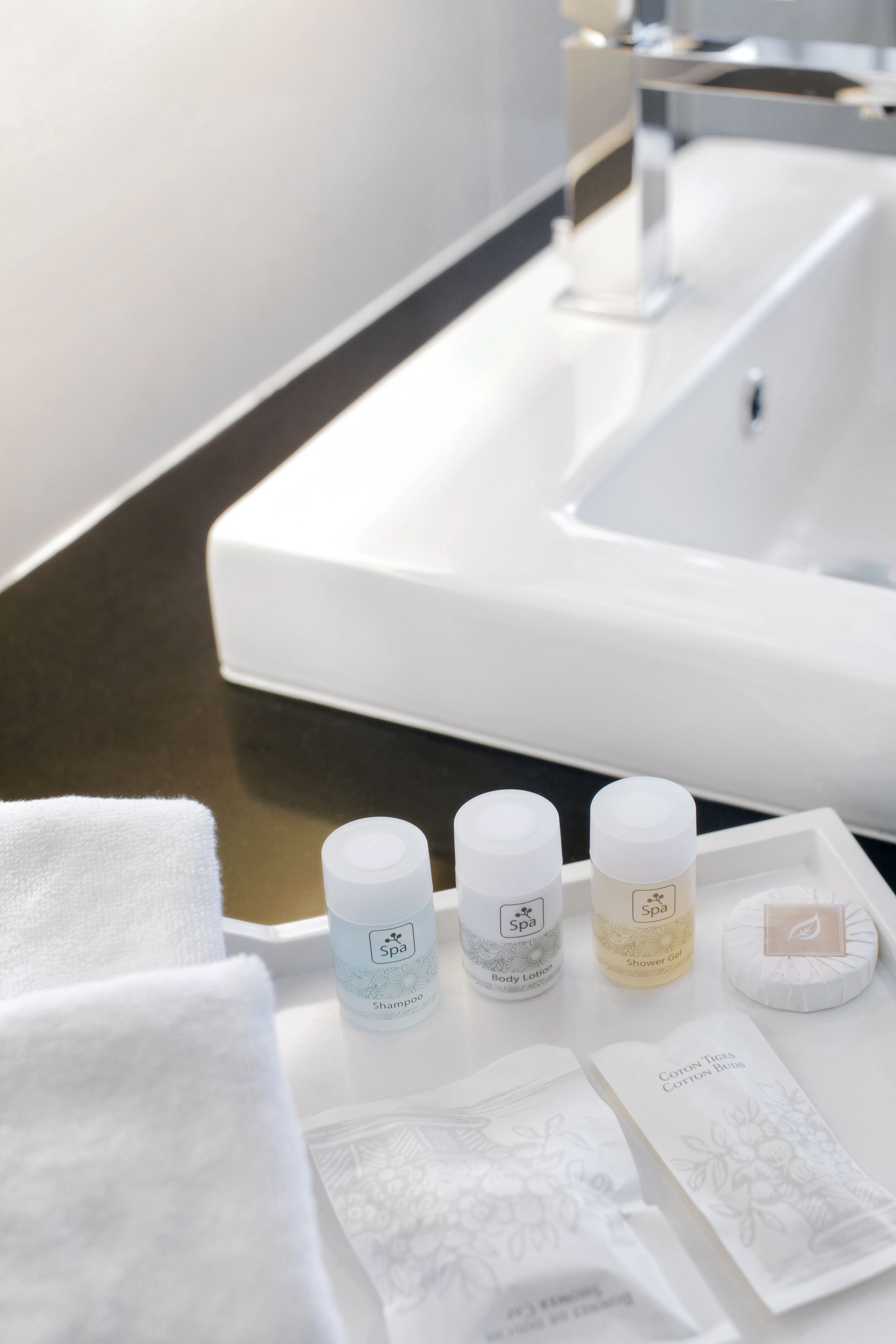 free toiletries, hair dryer, bathrobes, bidet