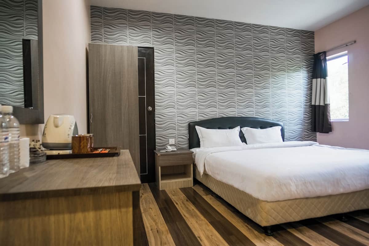 desk, blackout curtains, iron/ironing board, free wifi