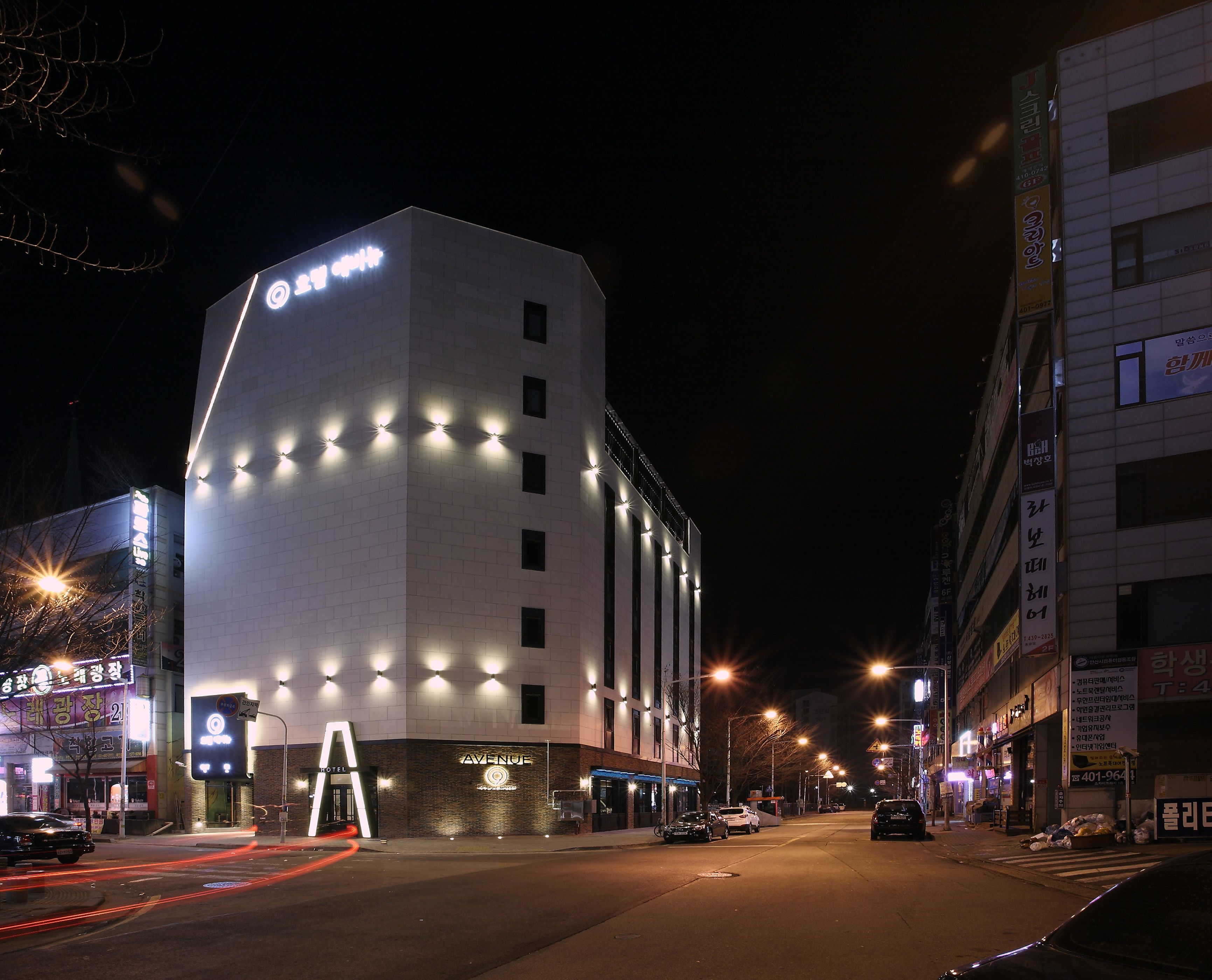 Front of property – evening/night