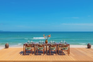 Four-Bedroom Beach Front Pool Villa - All Spa Inclusive | Terrace/patio