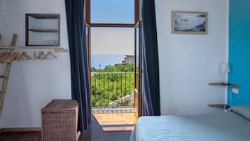 Premium-Vierbettzimmer, 2 Doppelbetten, Meerblick | Balkon