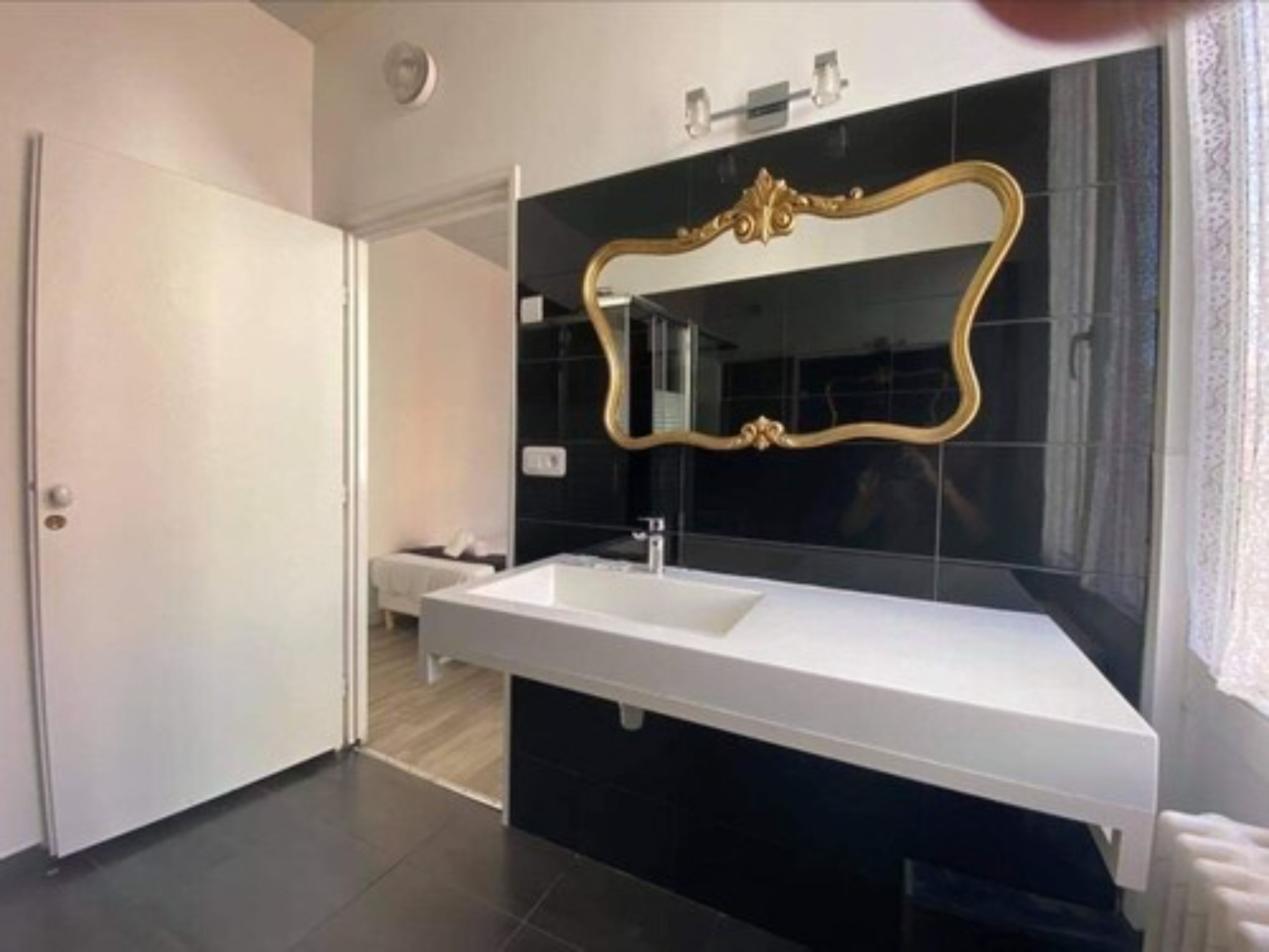 standard twin room (renovated) | bathroom | hair dryer, towels