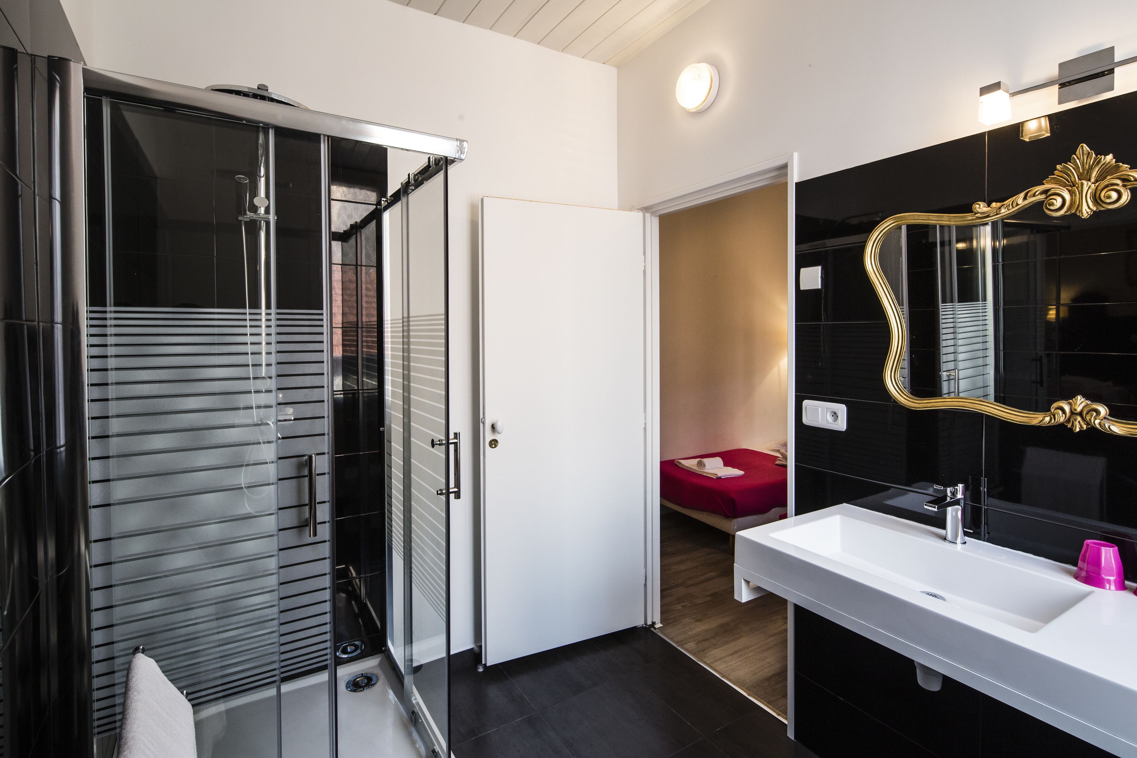 standard twin room (renovated) | bathroom | hair dryer, towels