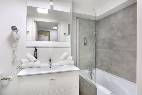 Free toiletries, hair dryer, towels