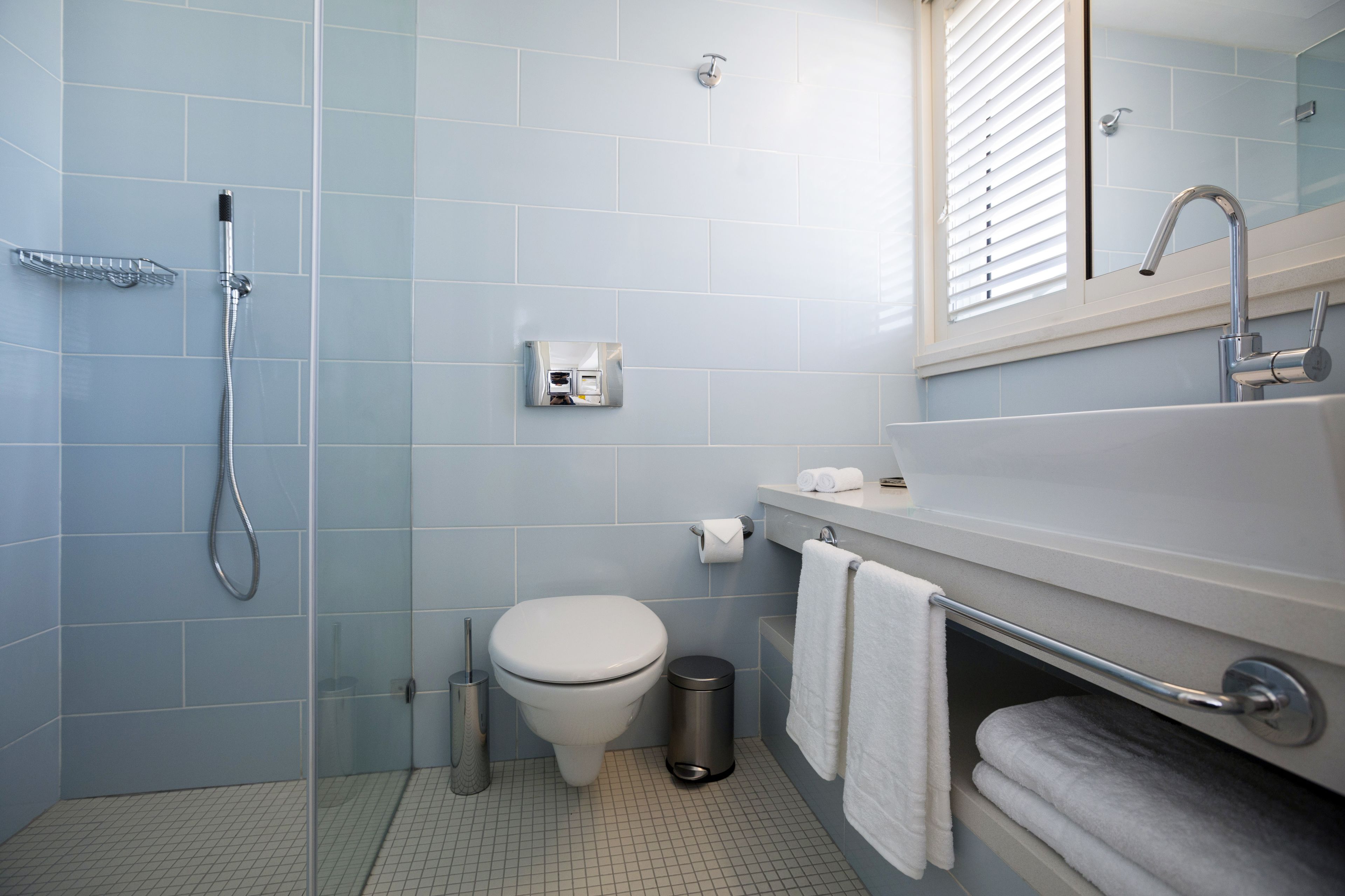 free toiletries, hair dryer, towels