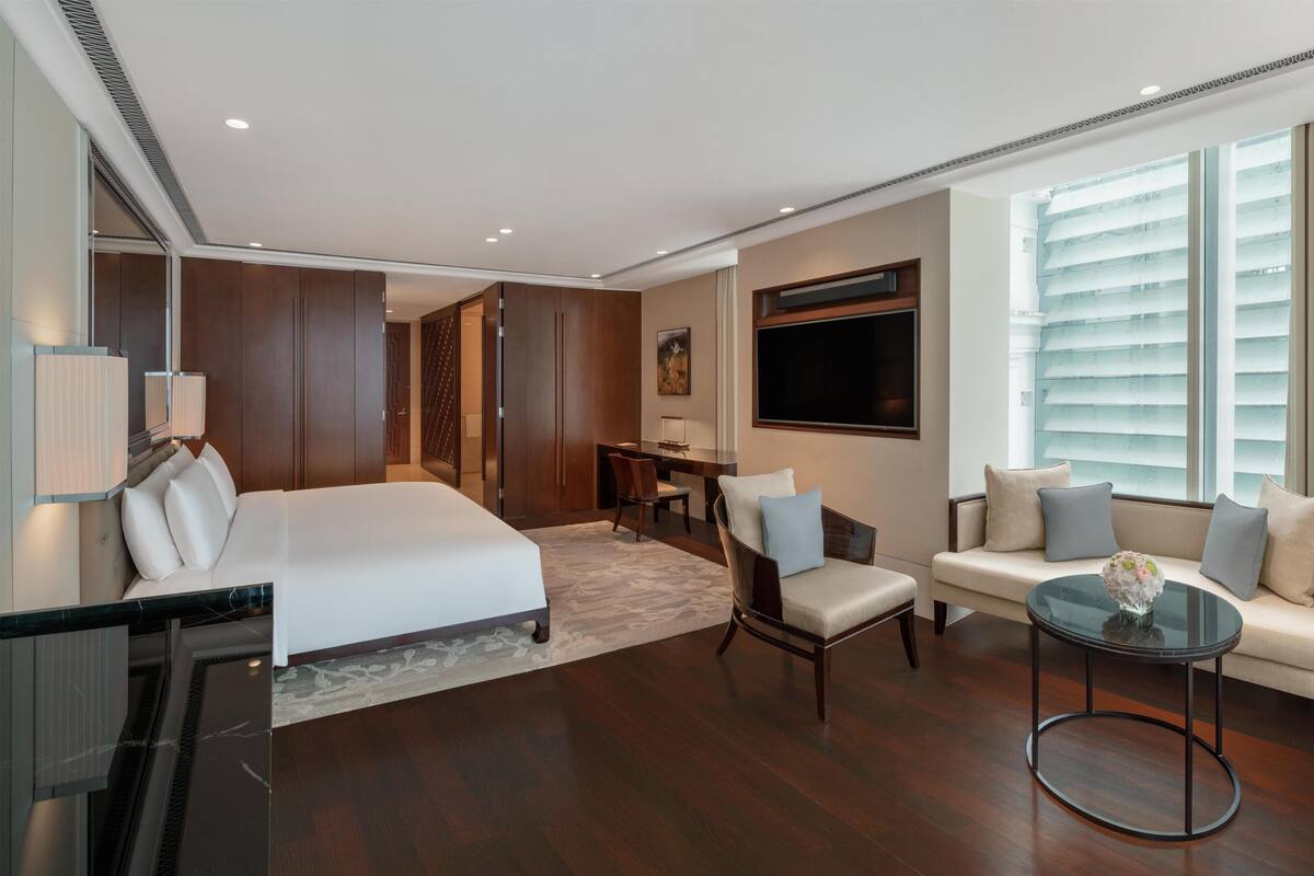 Quarto luxo, 1 cama King (Grand) | Lençóis italianos Frette, roupas de cama premium, edredons de pluma