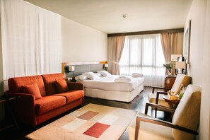 Premium bedding, minibar, in-room safe, desk