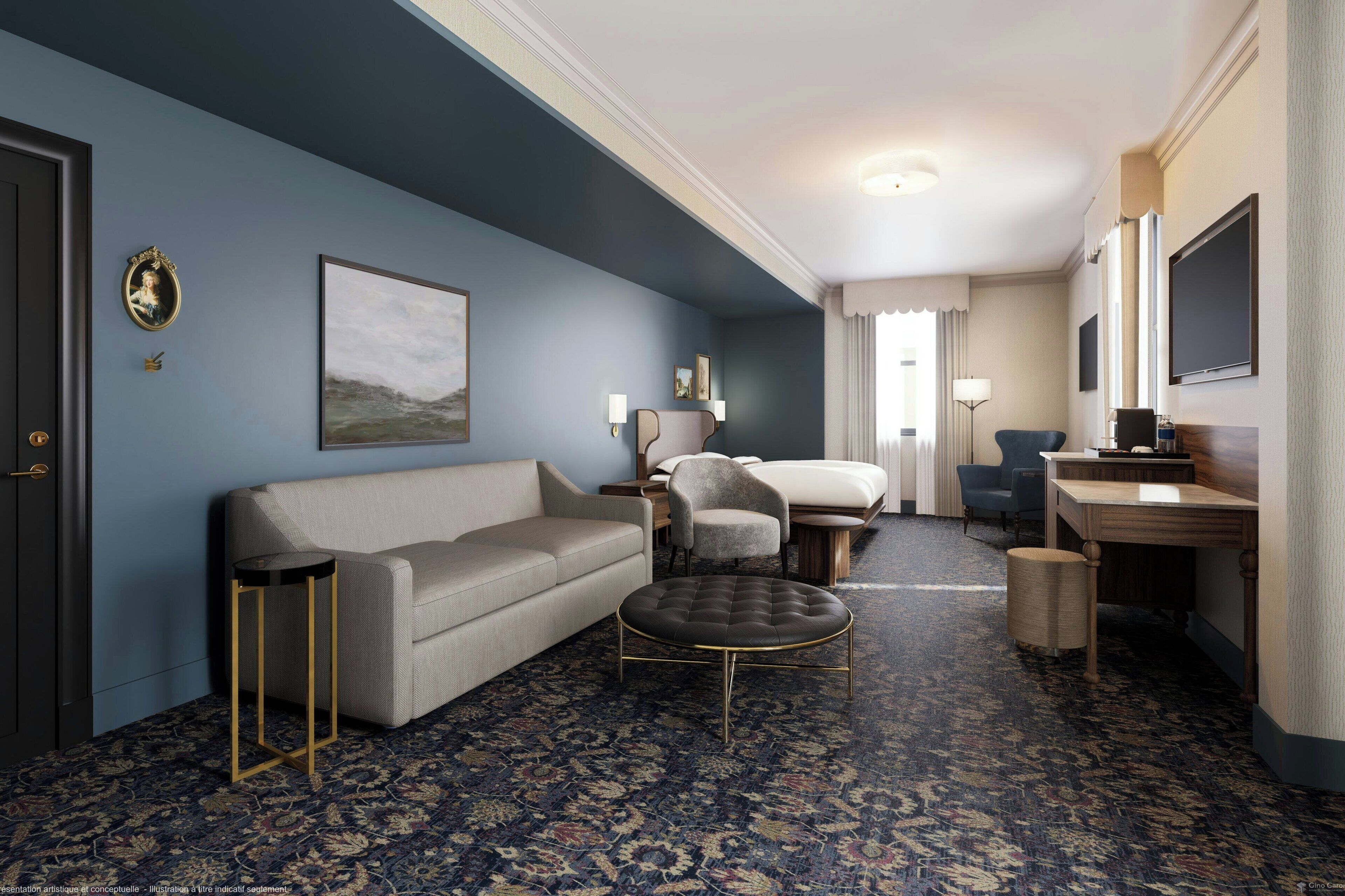 Suite, 1 King Bed with Sofa bed | Premium bedding, iron/ironing board, free WiFi, bed sheets