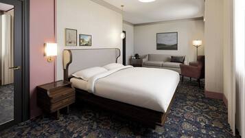 Junior Suite, 1 King Bed with Sofa bed | Premium bedding, iron/ironing board (on request), free WiFi, bed sheets
