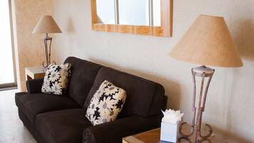 Luxury Villa, 4 Bedrooms, Ocean View | Living area | TV, DVD player