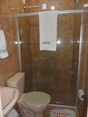 Shower, hair dryer