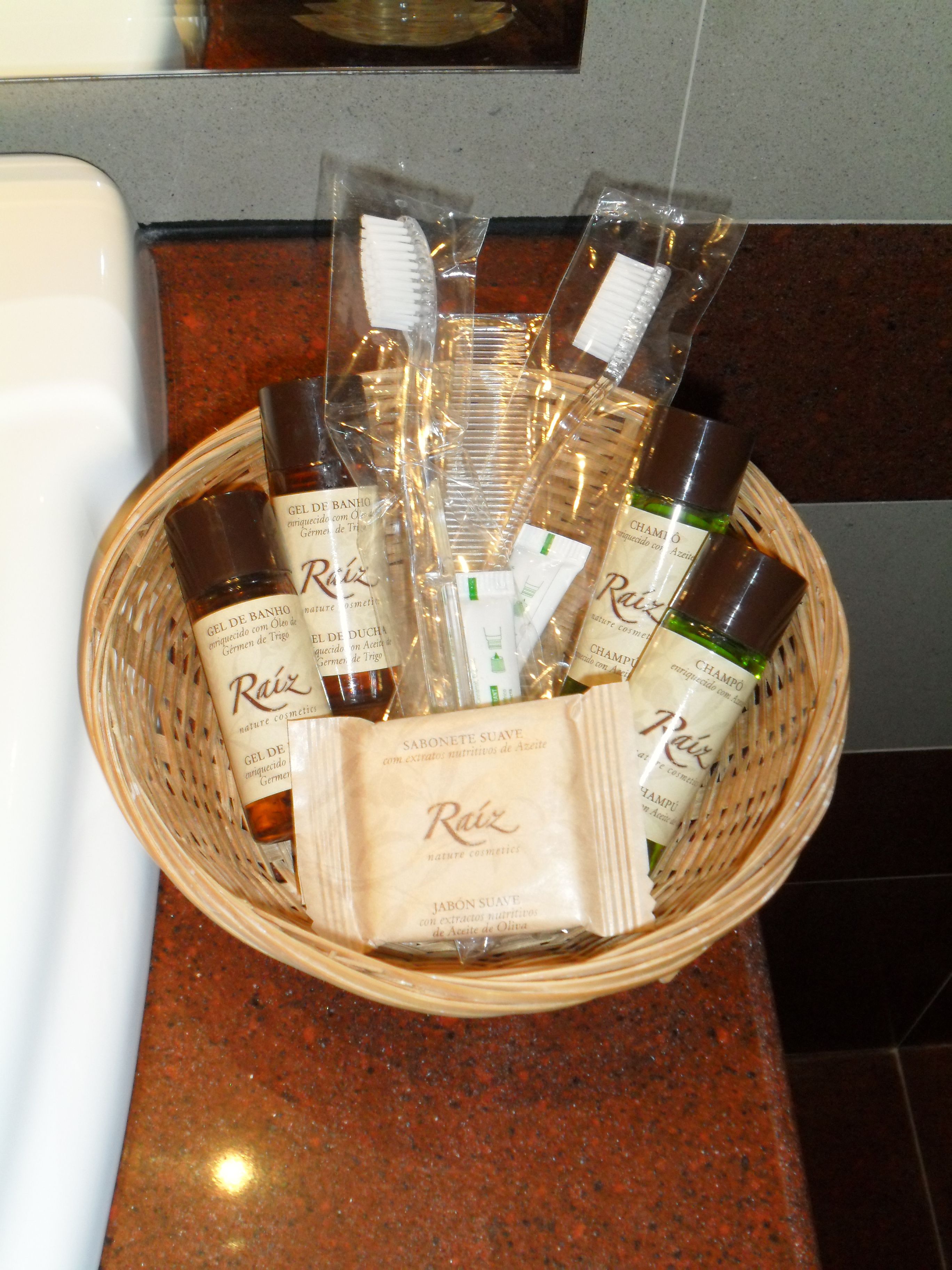 free toiletries, hair dryer, bidet, towels