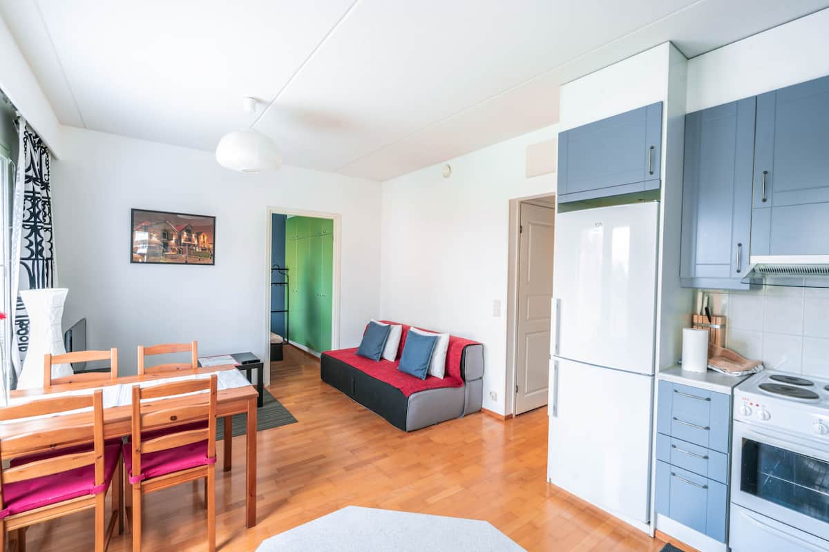 Apartment, 1 Bedroom, Sauna | Ruang tamu | TV skrin rata