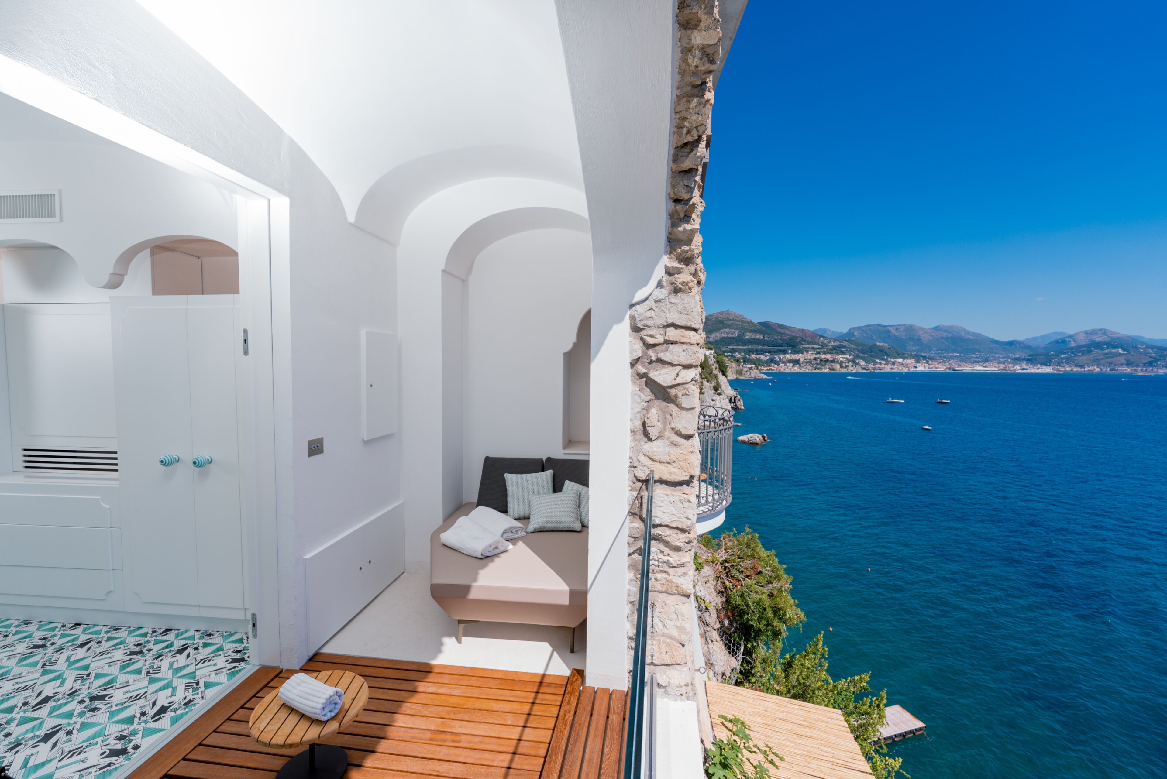 Junior-Suite, 1 Schlafzimmer, Whirlpool, Meerblick | Ausblick vom Zimmer