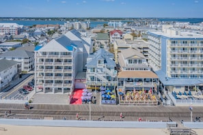 Deluxe Apartment, 1 Bedroom, Ocean View (Oceanfront) | Living area | Flat-screen TV - Boardwalk Terrace Apartments (Ocean City)