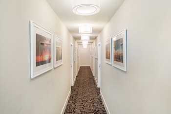 Hallway at President Hotel Villa