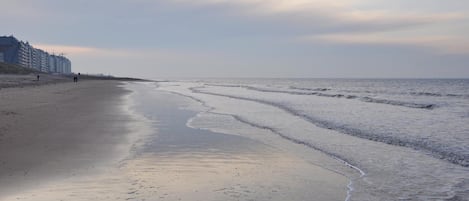 Beach nearby, white sand, 3 beach bars