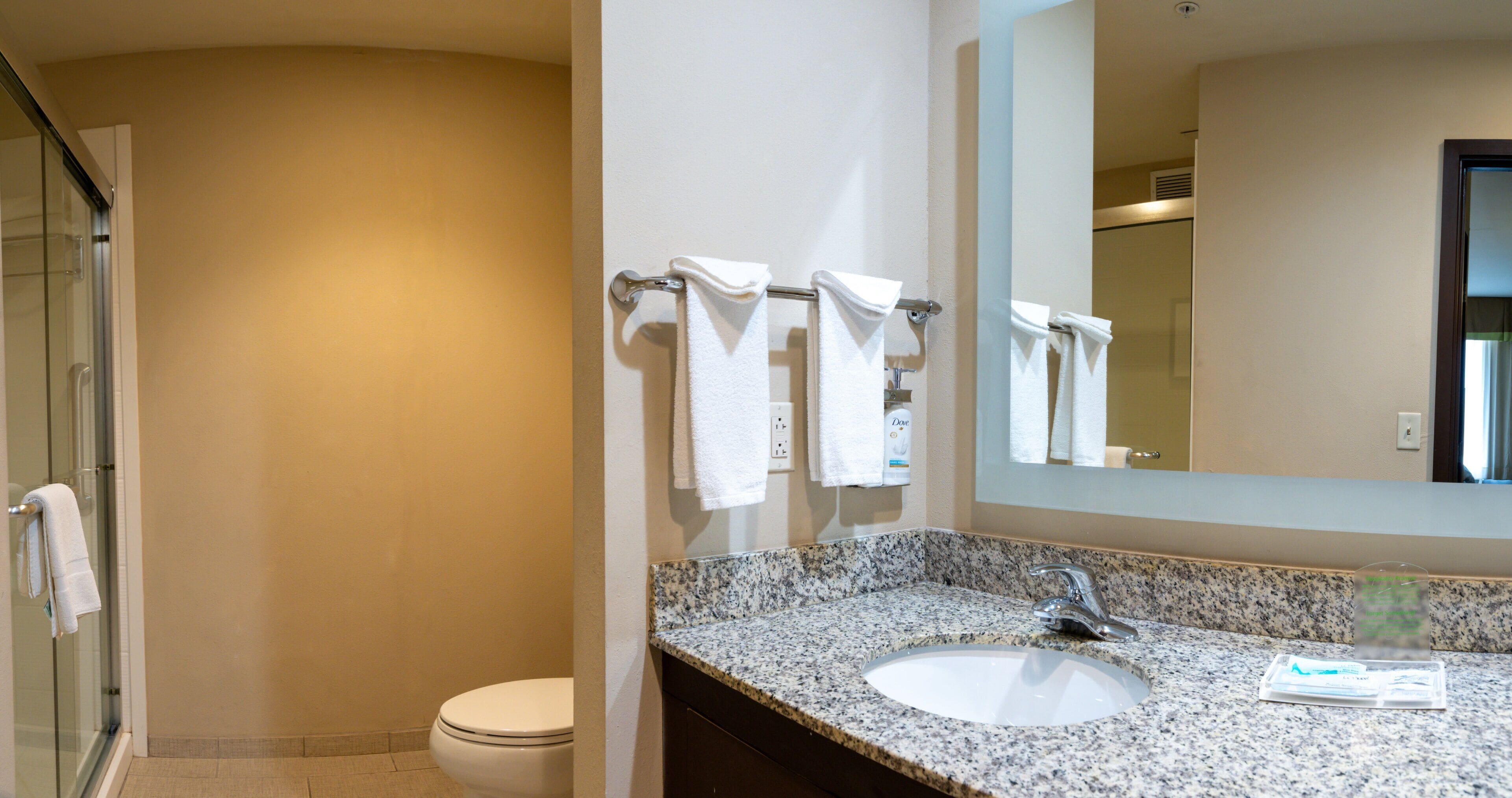 standard room, 1 king bed (walk-in shower) | bathroom | free toiletries, hair dryer, towels