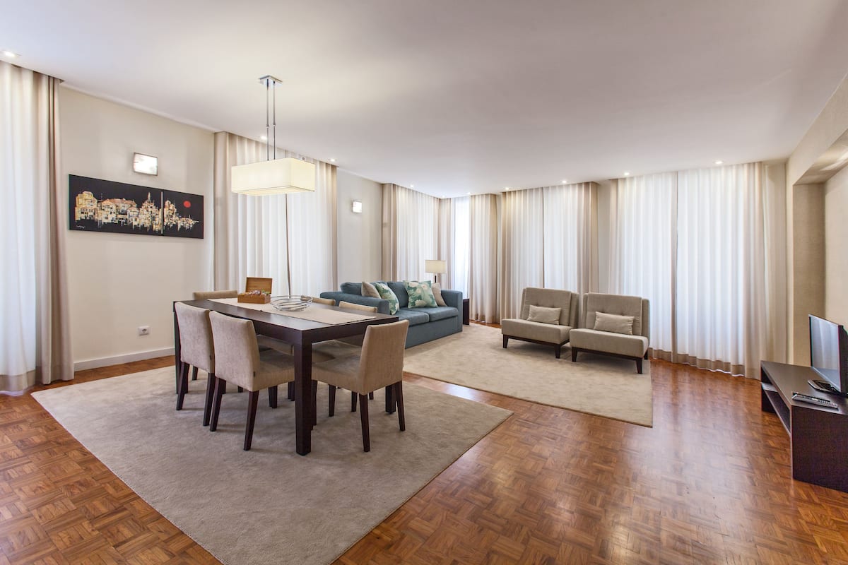 Deluxe Apartment, 2 Bedrooms, Kitchenette | Living area | LCD TV