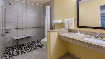 Room, 1 King Bed, Accessible, Non Smoking (Mobility, Roll-In Shower) | Accessible bathroom