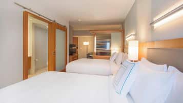 1 bedroom, desk, laptop workspace, iron/ironing board