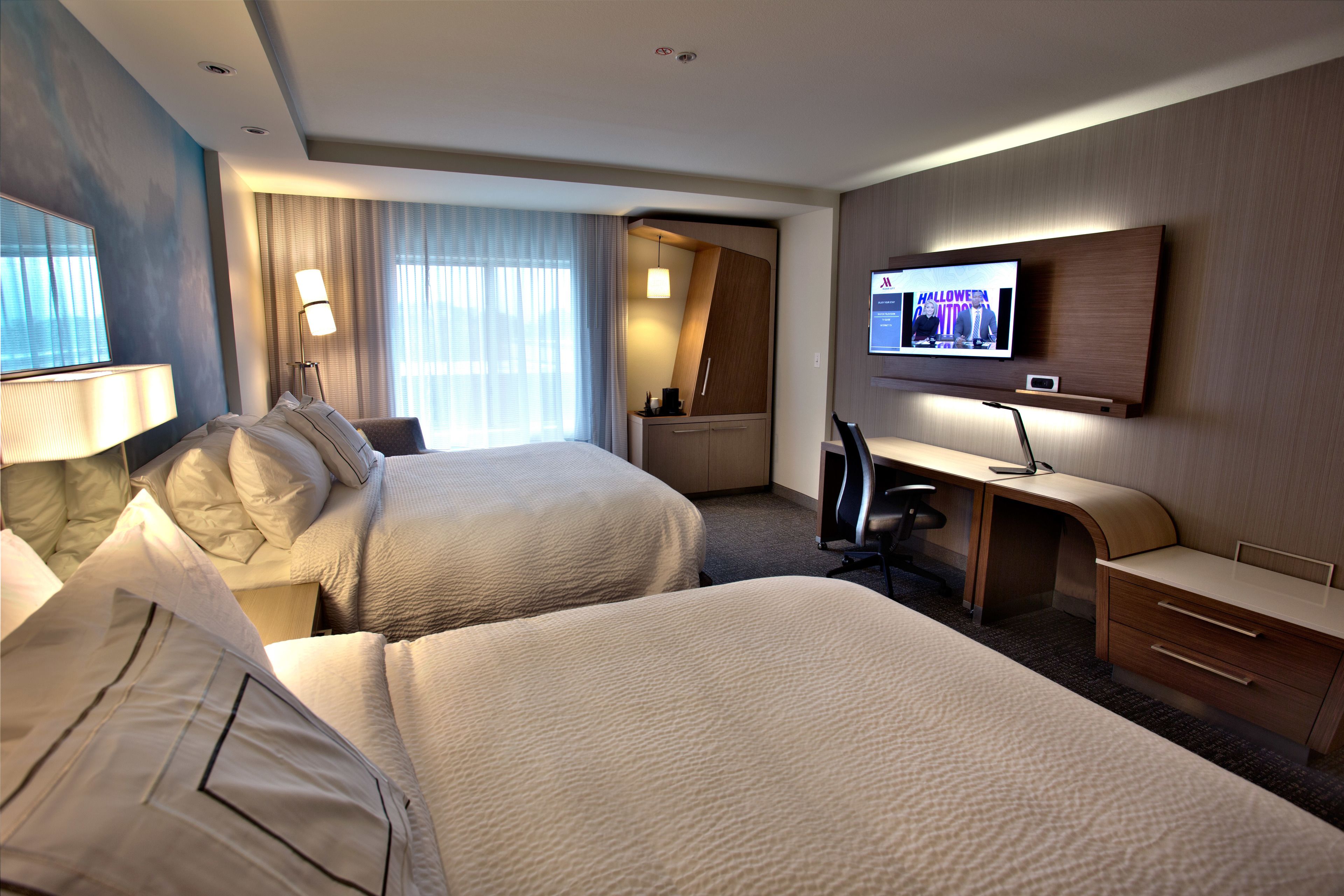 room, 2 queen beds | 1 bedroom, desk, blackout curtains, iron/ironing board