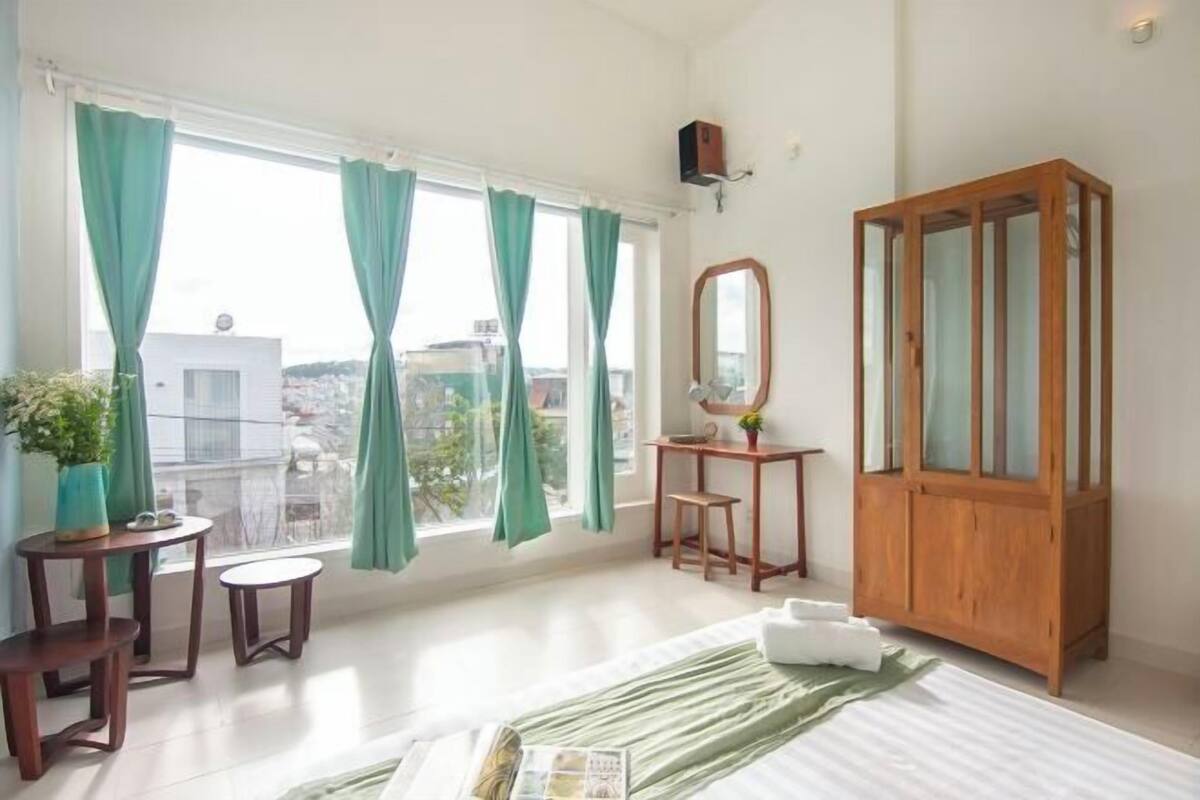 Individually decorated, individually furnished, desk, blackout curtains