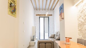 Leilighet – deluxe, 2 soverom, terrasse | Oppholdsområde
