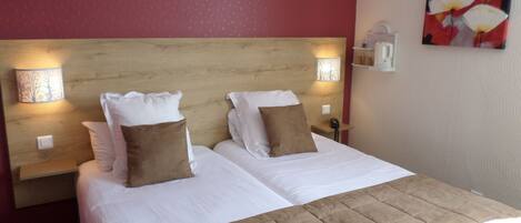 Premium bedding, desk, soundproofing, iron/ironing board